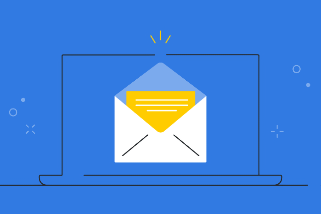 Email in envelope illustration